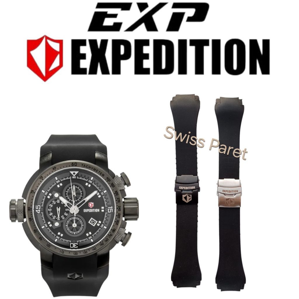 Tali Jam Tangan Expedition 6335 Airborne Tali Jam Expedition Airbone - 63353 Silikon Hitam