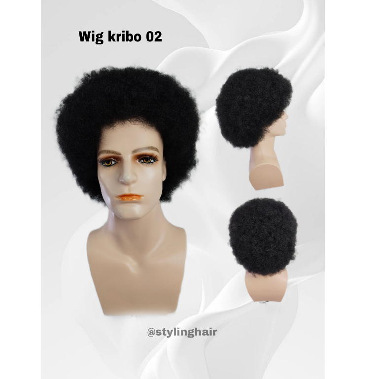 wig kribo 02/wig kribo hitam/wig hitam/wig pria