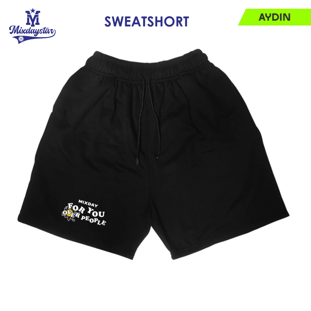mixdaystar - aydin Sweatshort Pants Celana Pendek Sweatpant warna hitam