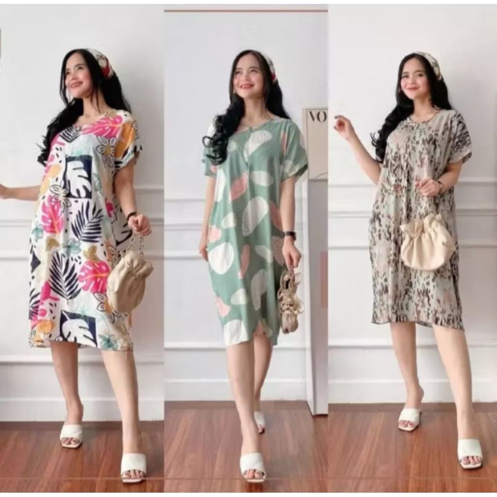 Daster model terbaru motif cerah dan gelap