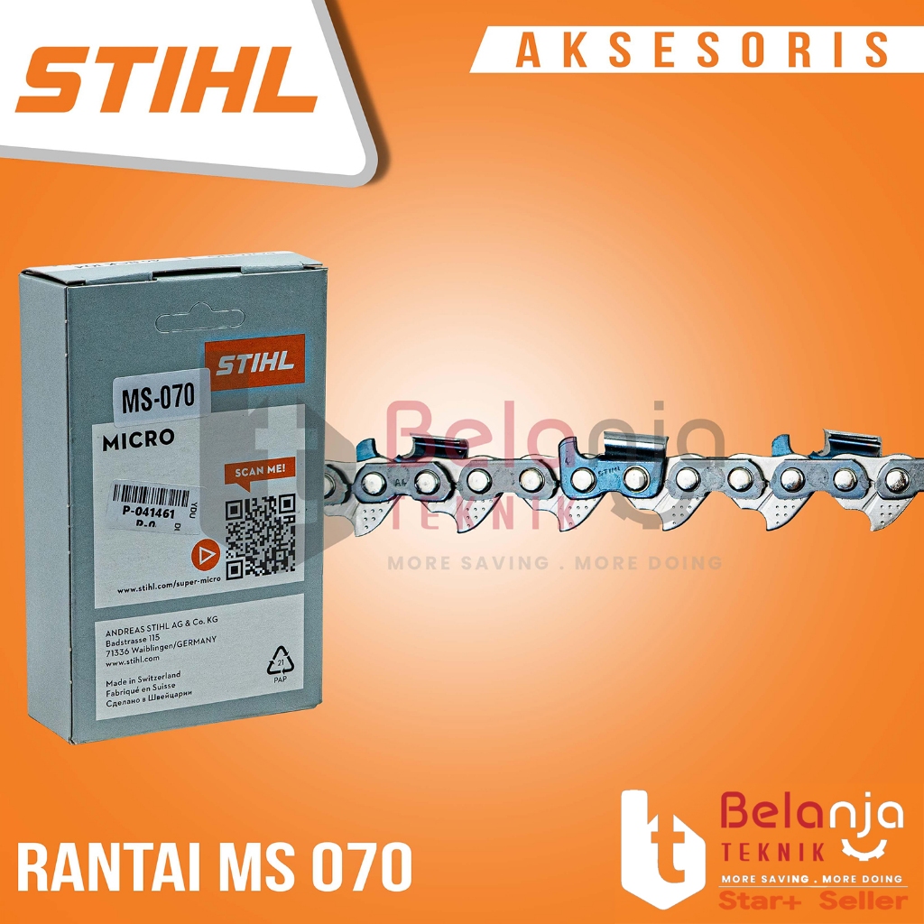 Rantai Potong MS 070 36 Inch Stihl Rantai Mesin Potong Gergaji Chainsaw 070 36"