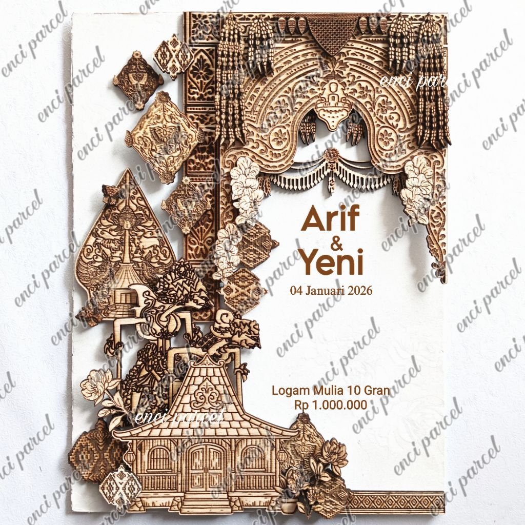 kode 307 set acc dekorasi gunungan wayang batik rumah adat joglo jawa mandailing melati pengantin ju