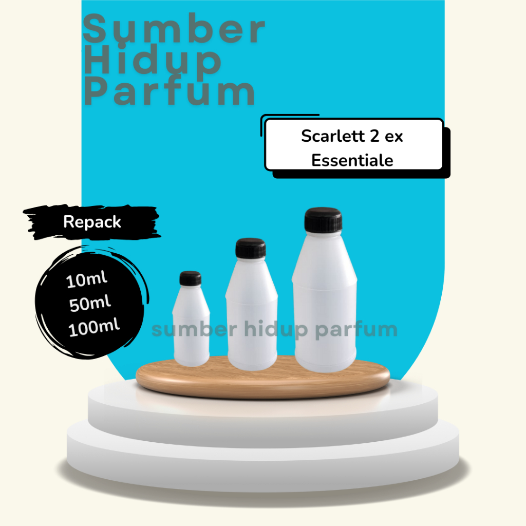 Grosir dan Ecer Bibit Parfum Scarlett 2 ex Essentiale Repack 10ml, 50ml, dan 100ml