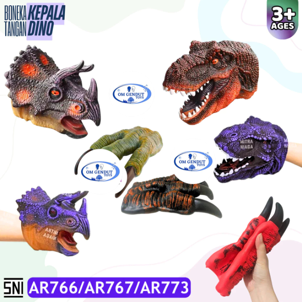 GT Mainan Boneka Tangan Kepala DINO AR766/767