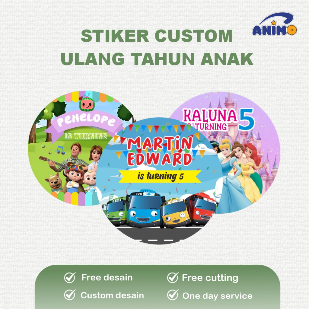 Stiker Ulang Tahun Anak Stiker Ultah Free Design Template Birthday Sticker Chromo
