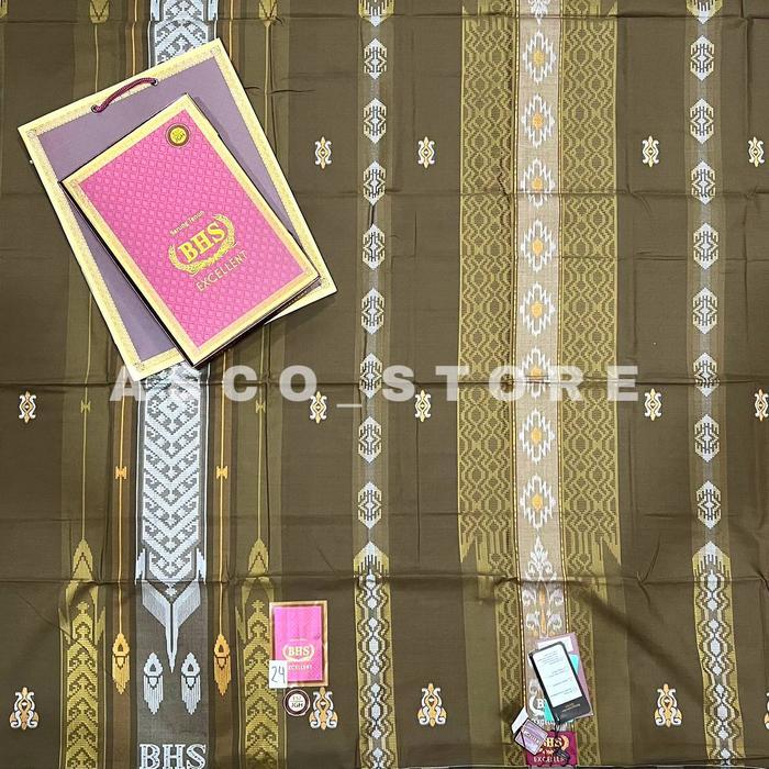 Sarung BHS Classic Gold Motif C45 SSA, BHS classic songket, Putih Hitam - S GOLD 40
