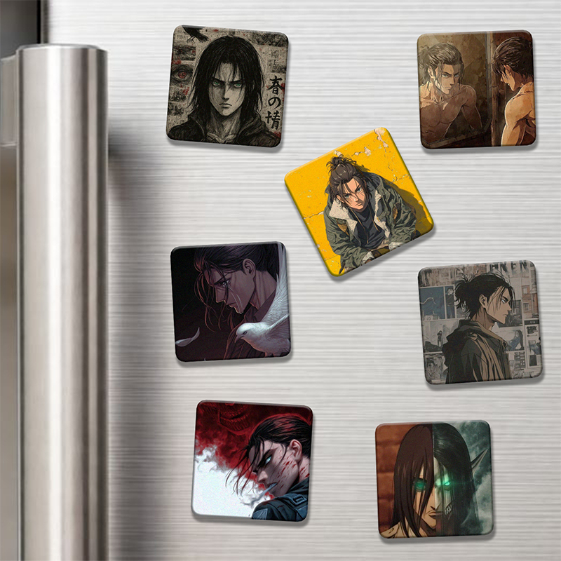 Fridge Magnet Eren Yeager | Magnet Kulkas Magnet Loker Magnet Stand Mic Meja Lemari Souvenir