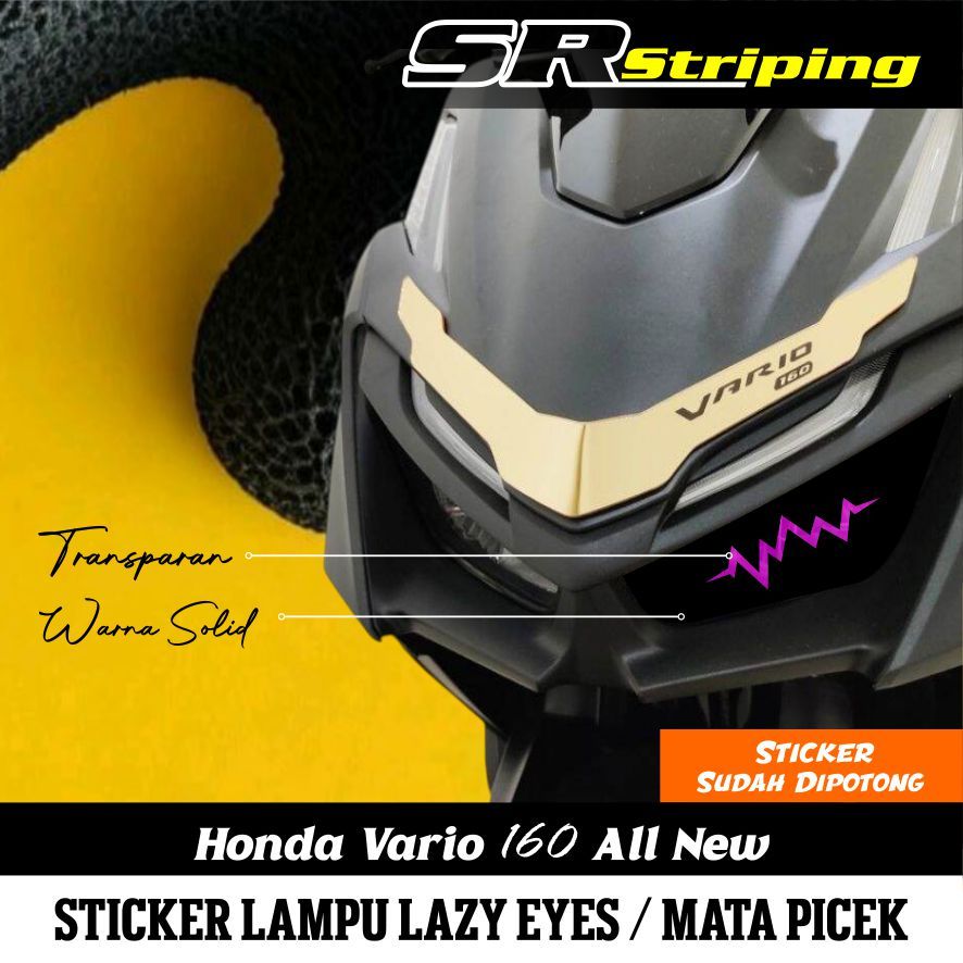 Stiker Lampu Mata Picek Vario 160 ALL NEW | Stiker Lazy Eyes Vario 160  New 2023 | Stiker Lampu Pice