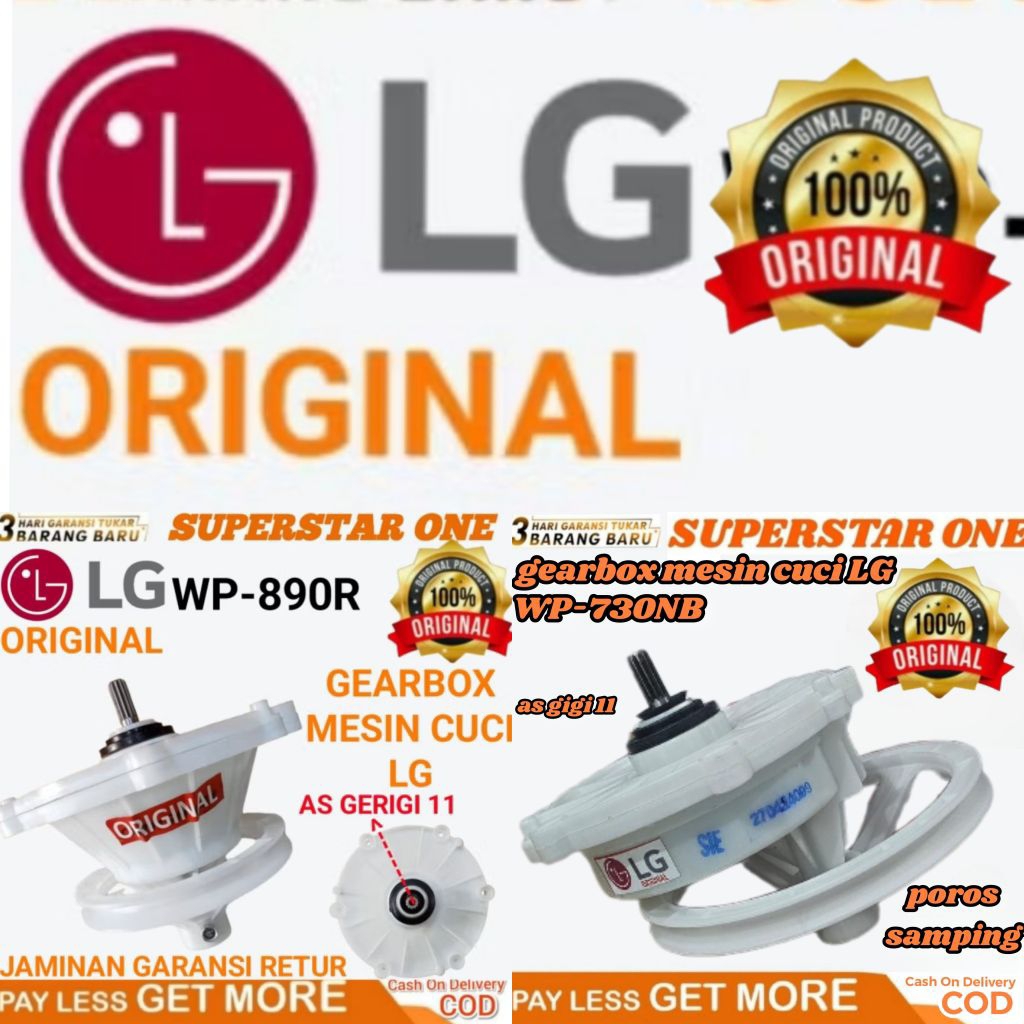 Gearbox/Girbok Mesin Cuci LG 2 Tabung Pully Dua LG WP-890R/WP 730 NB