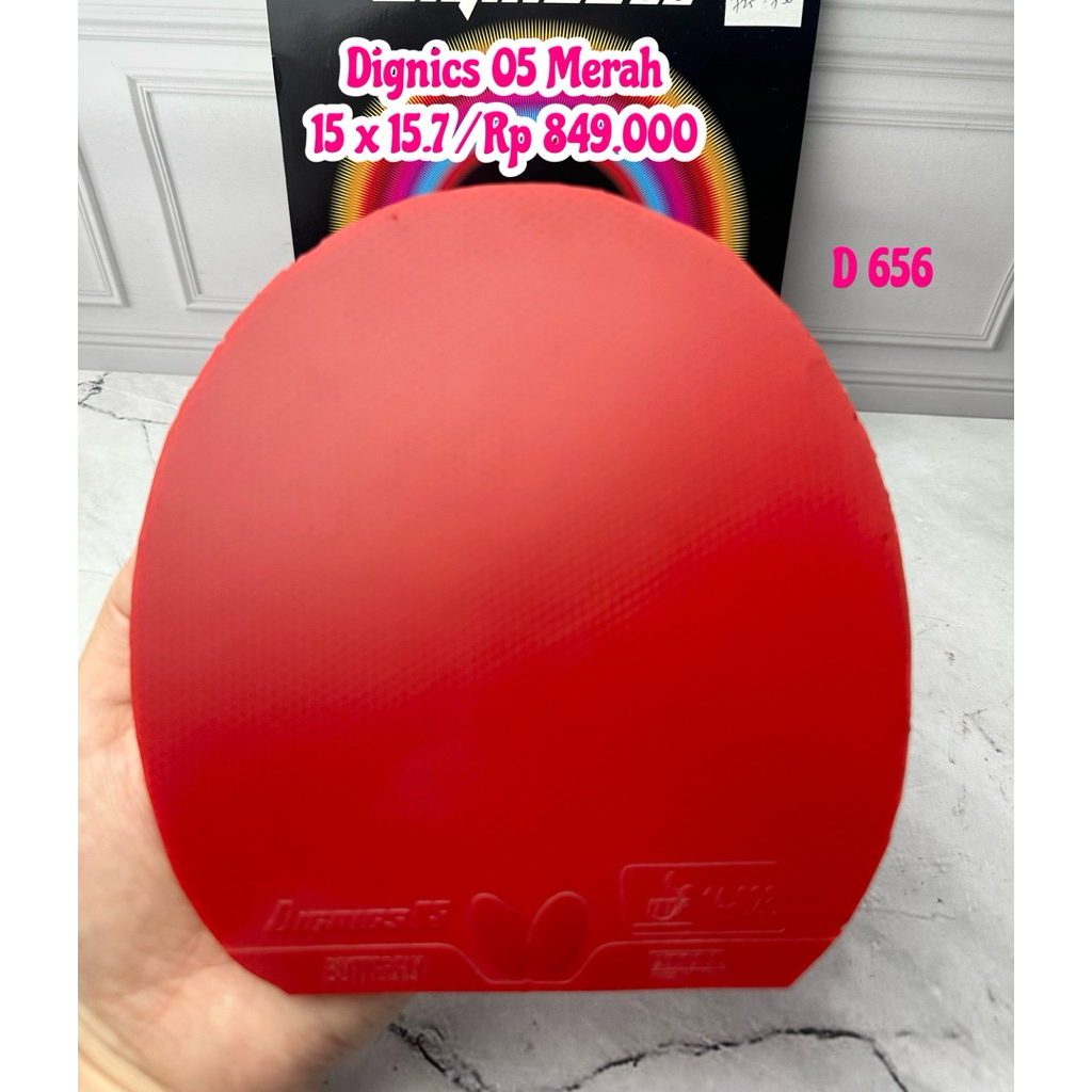SECOND BUTTERFLY DIGNICS 05 MERAH KARET BET BAT TENIS MEJA PINGPONG ORIGINAL MARKET JAPAN