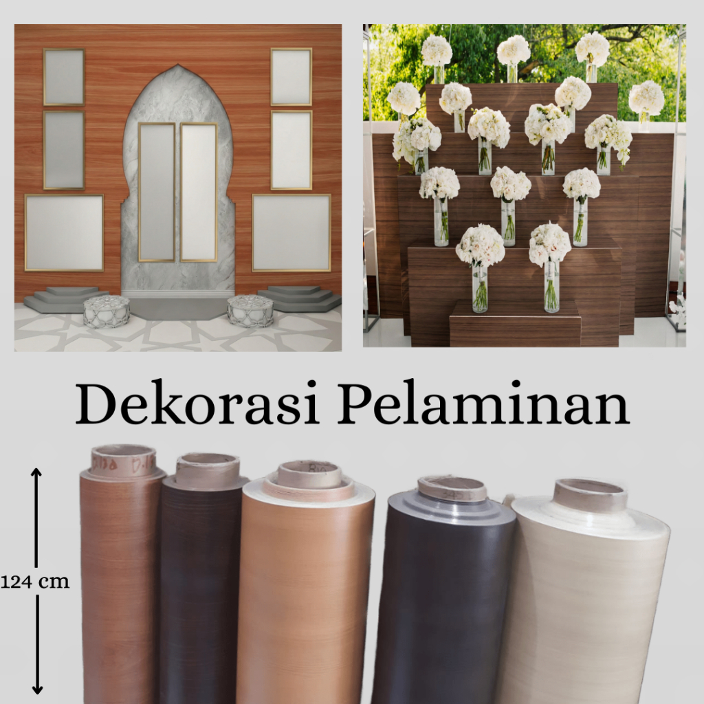 Decosheet dekosit tacosheet pvc sheet Corak Kayu Tebal pelapis lemari meja kitchen set taco hpl