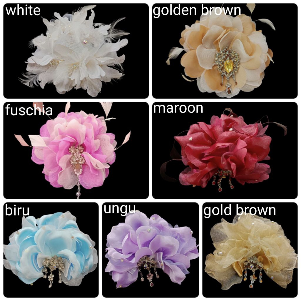 Aplikasi Bunga Korsase Gaun / korsase aplikasi rambut /  korsase bahu / bunga hiasan Rambut