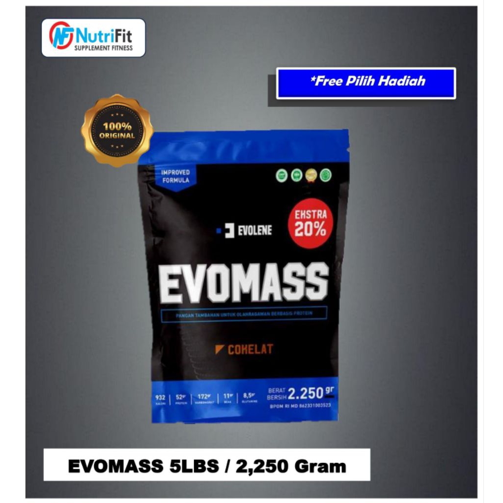 Evomass Coklat 5 lbs / 2.250kg (New extra 20%)