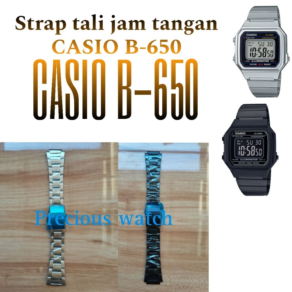 Strap Tali Jam Tangan Stainless Casio B-650 b-650 Strap tali jam tangan stainless casio b650