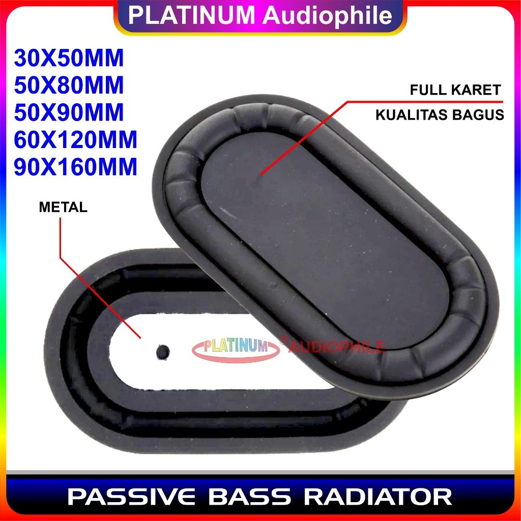 Passive Bass Radiator PBR Oval pasif Membran Subwoofer