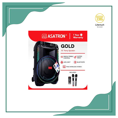 ASATRON SPEAKER PORTABLE 15'' GOLD ASATRON