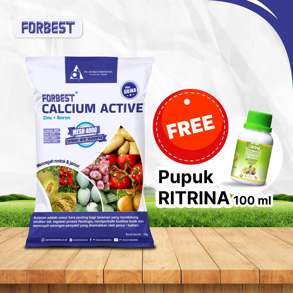 Forbest Calcium Active/Pupuk Kalsium Tinggi 1kg (FREE RITRINA 100ML)