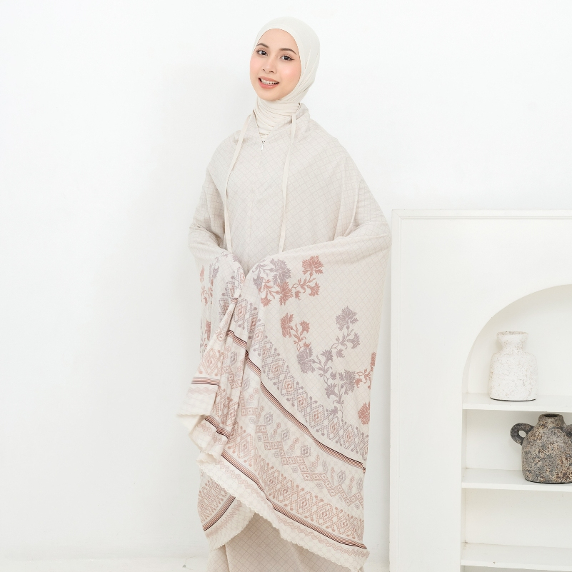 ZAZI - LINTANG, Mukena Set Perlengkapan Sholat Printing Include Sejadah & Pouch