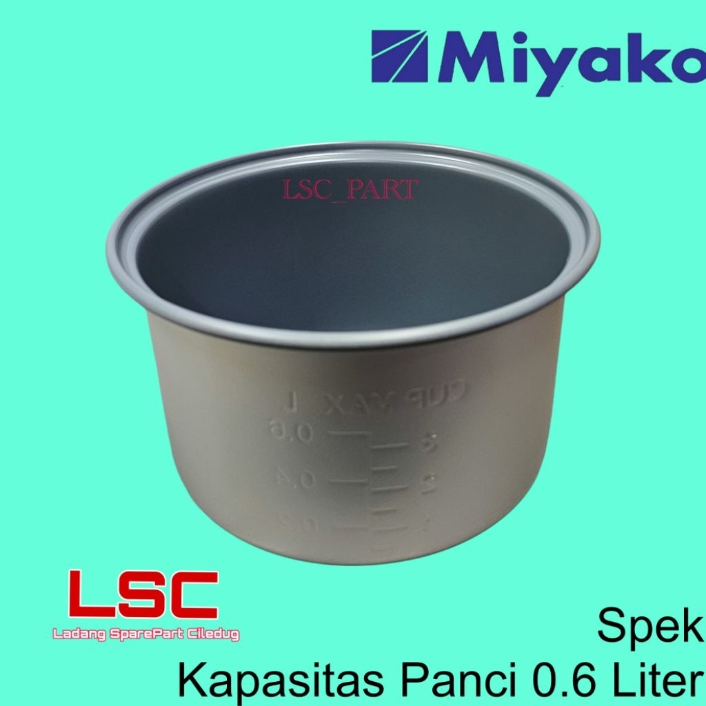 Panci RiceCooker Miyako 0.6 Liter Teplon Rice Cooker 0,6 L  Magicjar 0.6L ORI