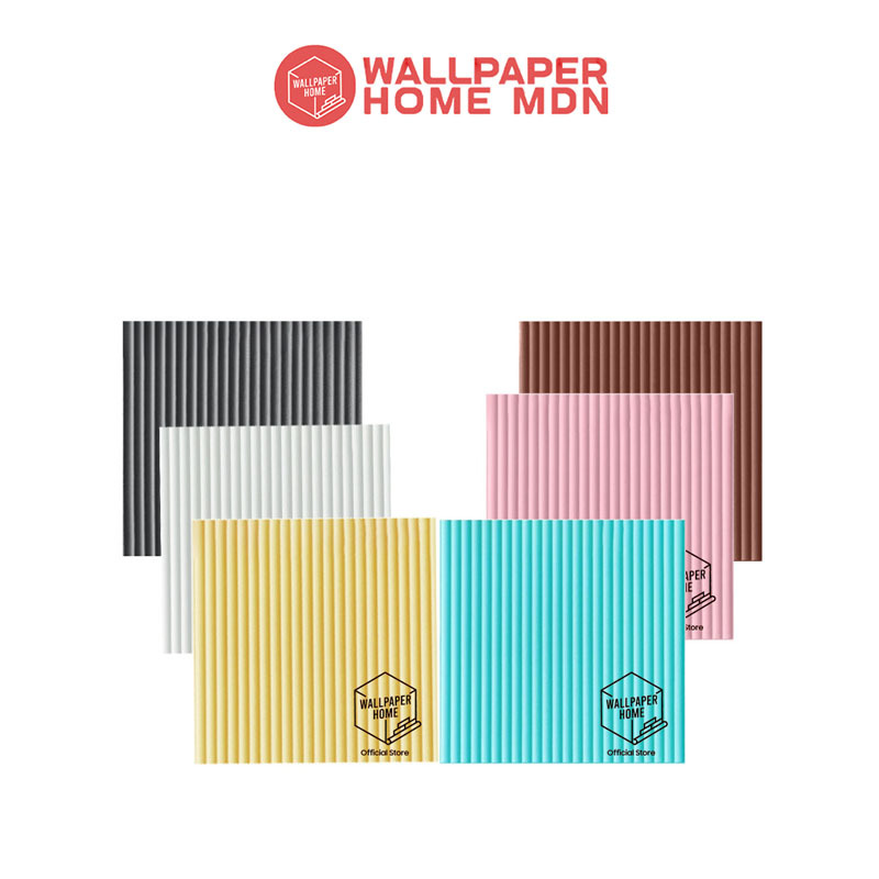 WALLPAPER HOME - Wallpaper Dinding Foam 3D Motif Kayu Silinder / Stiker Dinding Plafon Dekorasi Kama