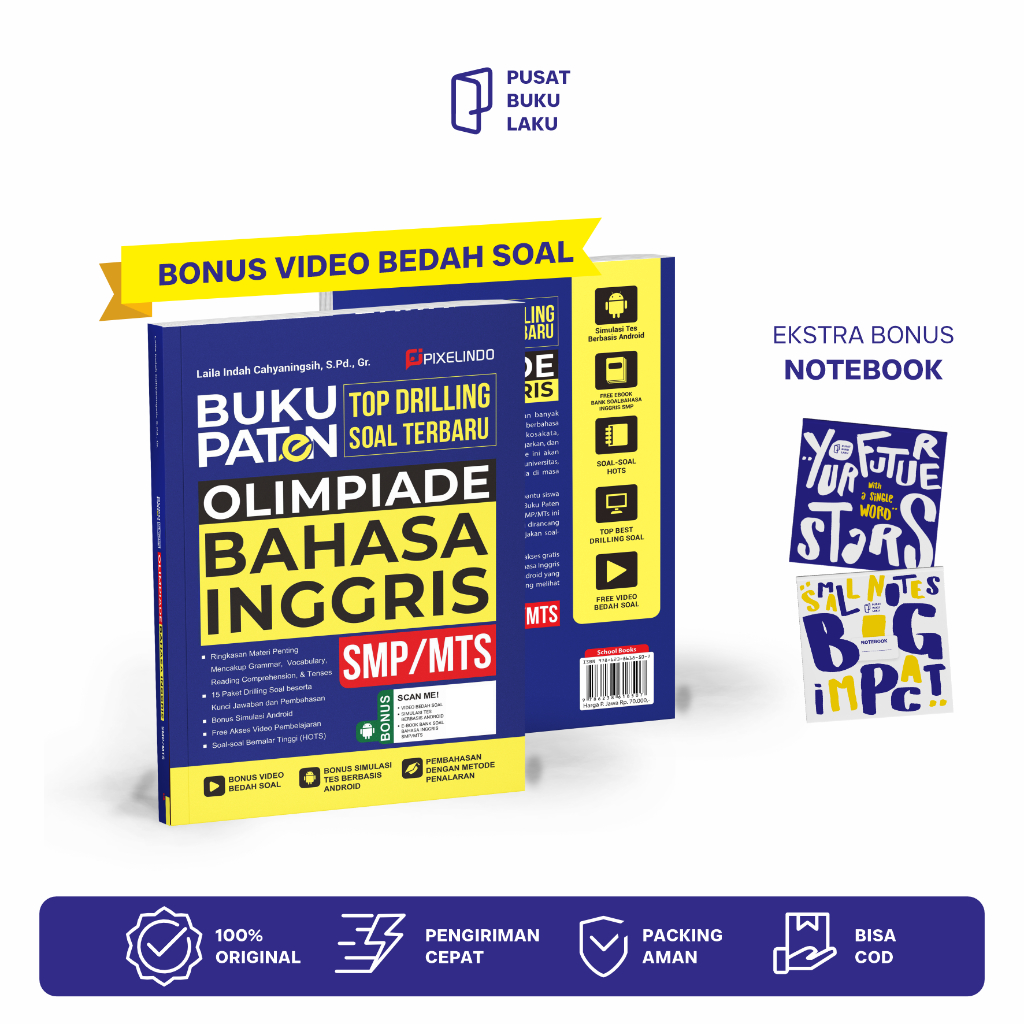 BANK SOAL OLIMPIADE BAHASA INGGRIS SMP/MTS - BUKU LATIHAN SOAL OLIMPIADE SESUAI KISI KISI RESMI