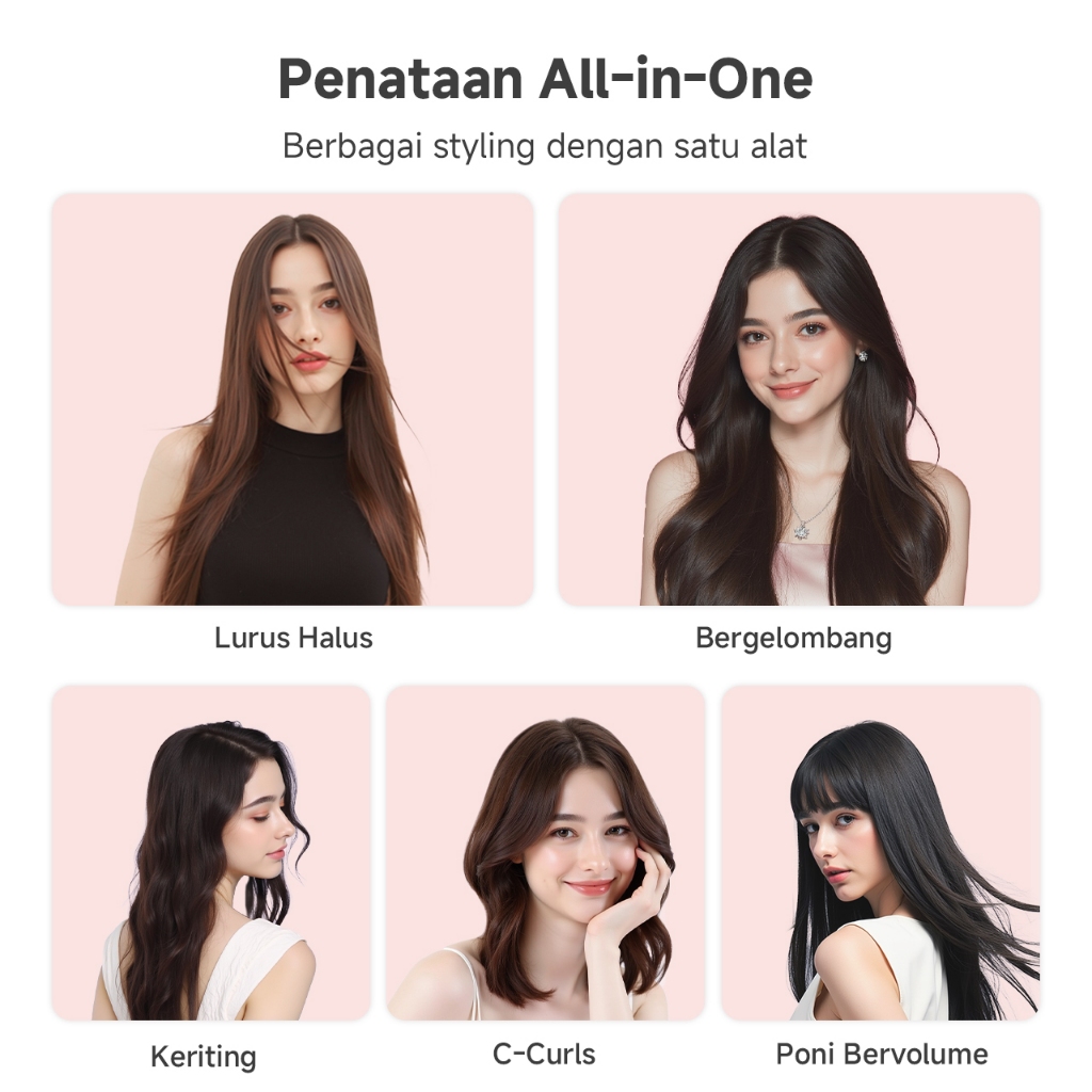 Simpluspink 30Mm Catokan Rambut 2In1 Sagitarius Hair Styler Catokan Curly Styler Catokan Pasti