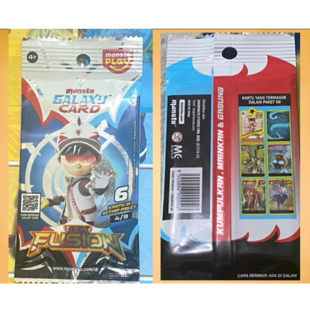 Boboiboy Monsta Galaxy Card Pek Fusion 4/9 S Emas