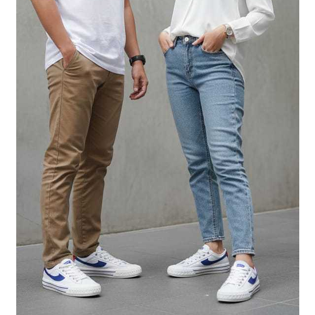 Sepatu Compass Retrograde Low White Blue Sneakers Compass Pria Wanita Sepatu Couple Pasangan