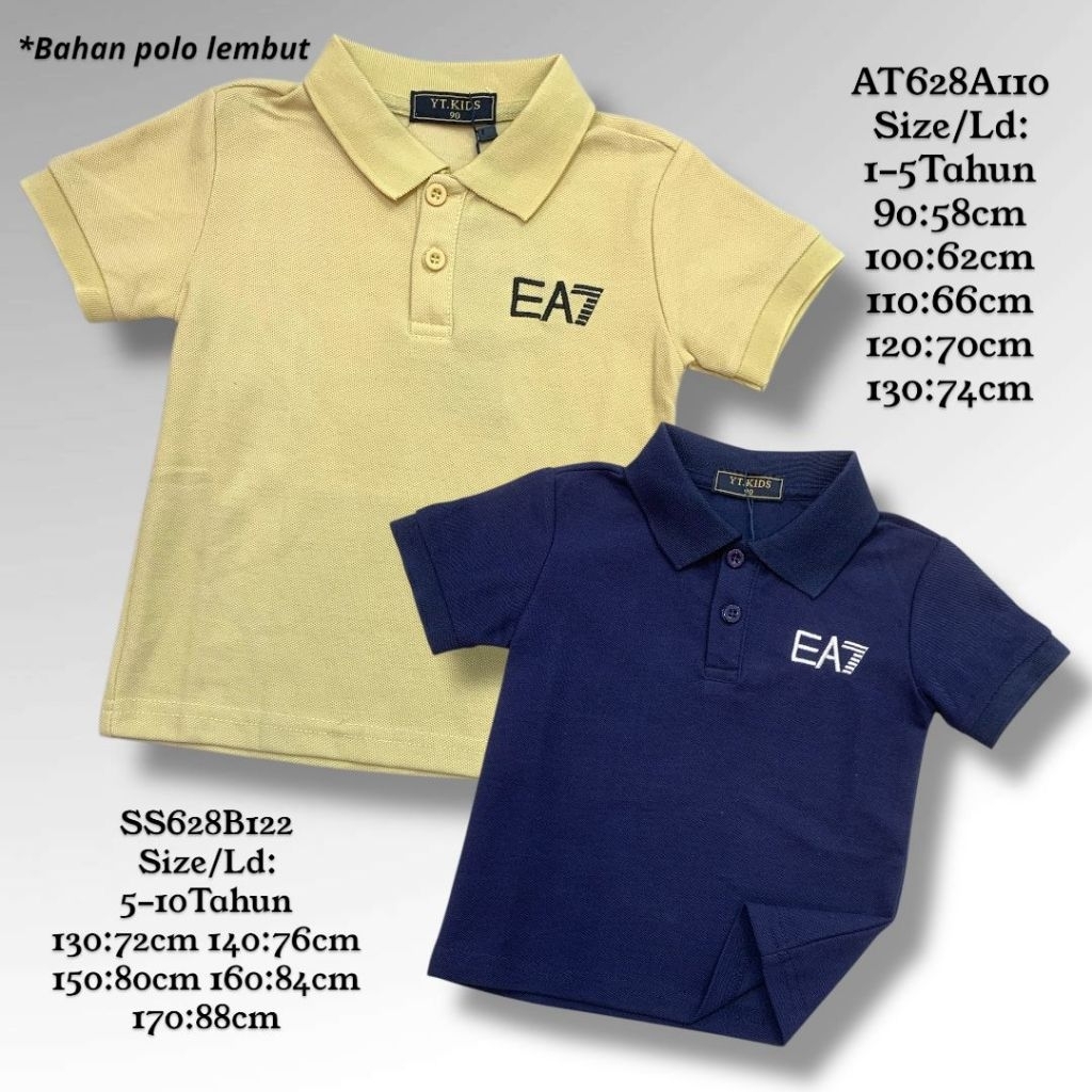Kaos Kerah Anak Cowok EA7 | RealPict | New Arrival