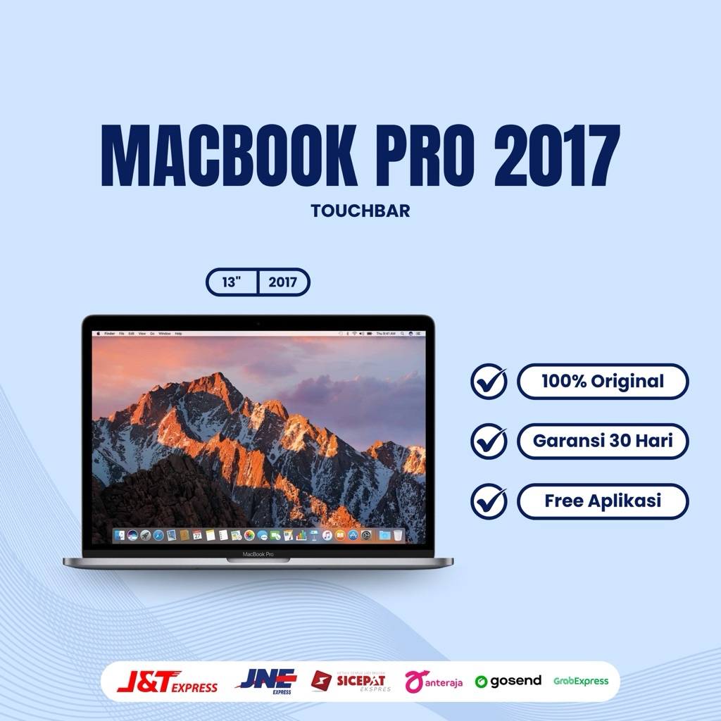 Macbook Pro Touchbar 2017 (13 Inch) Intel Core i5 || Ssd 256gb / 512gb Second Original