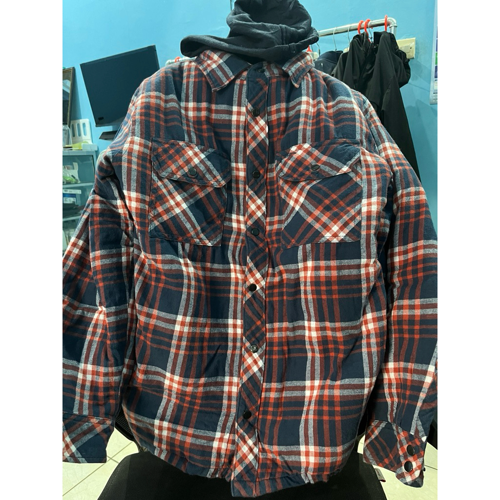 Boston Traders Quilted Hoodie Flannel Jacket