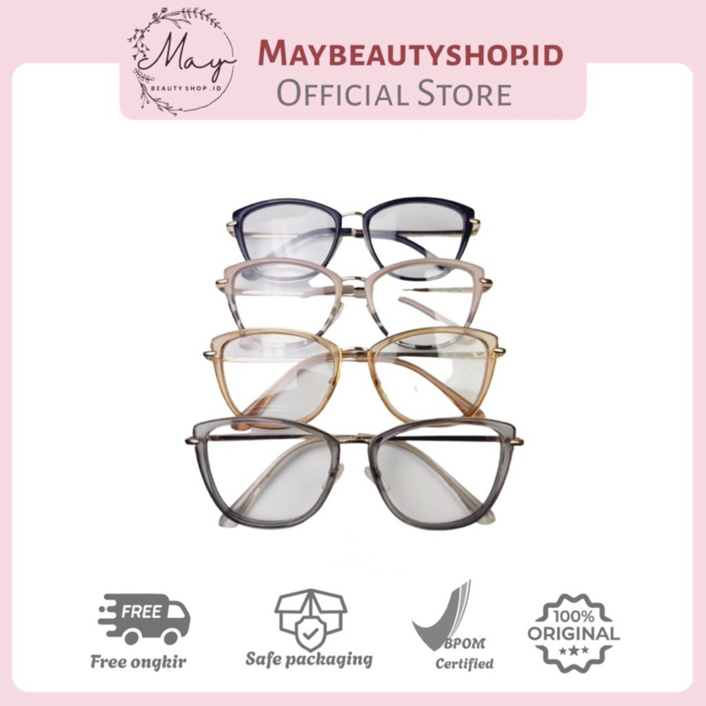 Kacamata Photocromic Frame Cat Eye Engsel Peer