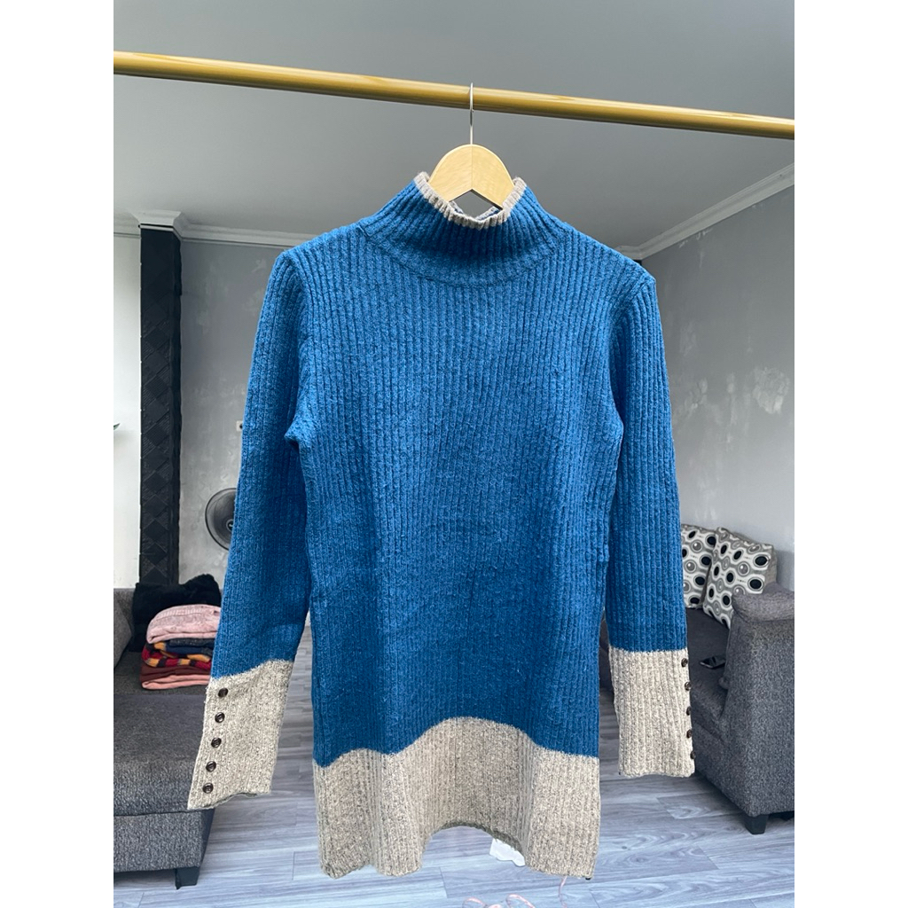Sweater blue twotone grey inara