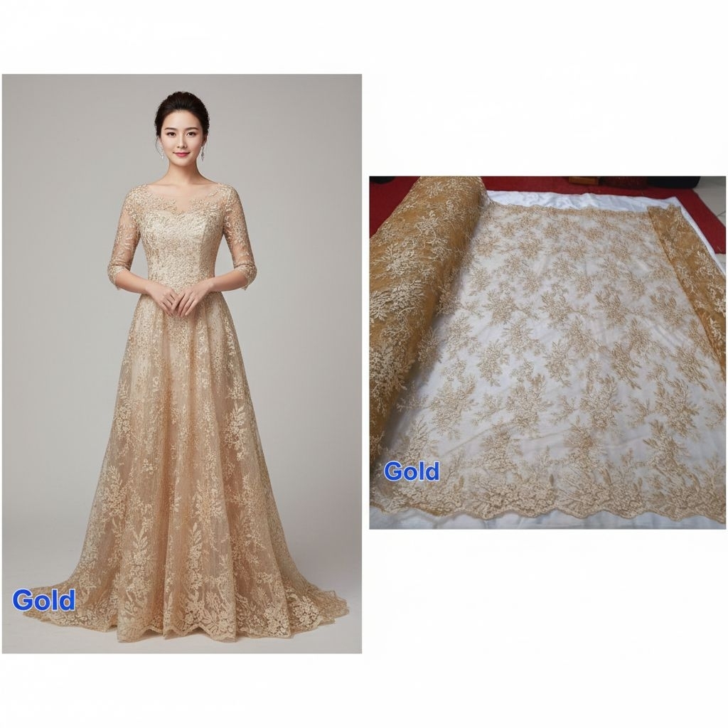 Bahan kain tile bordir ceplok korea