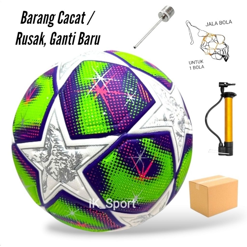 Bola Sepak Original Size 5 Adds champions Free Pompa . Bola Original No 5 Bola Kaki