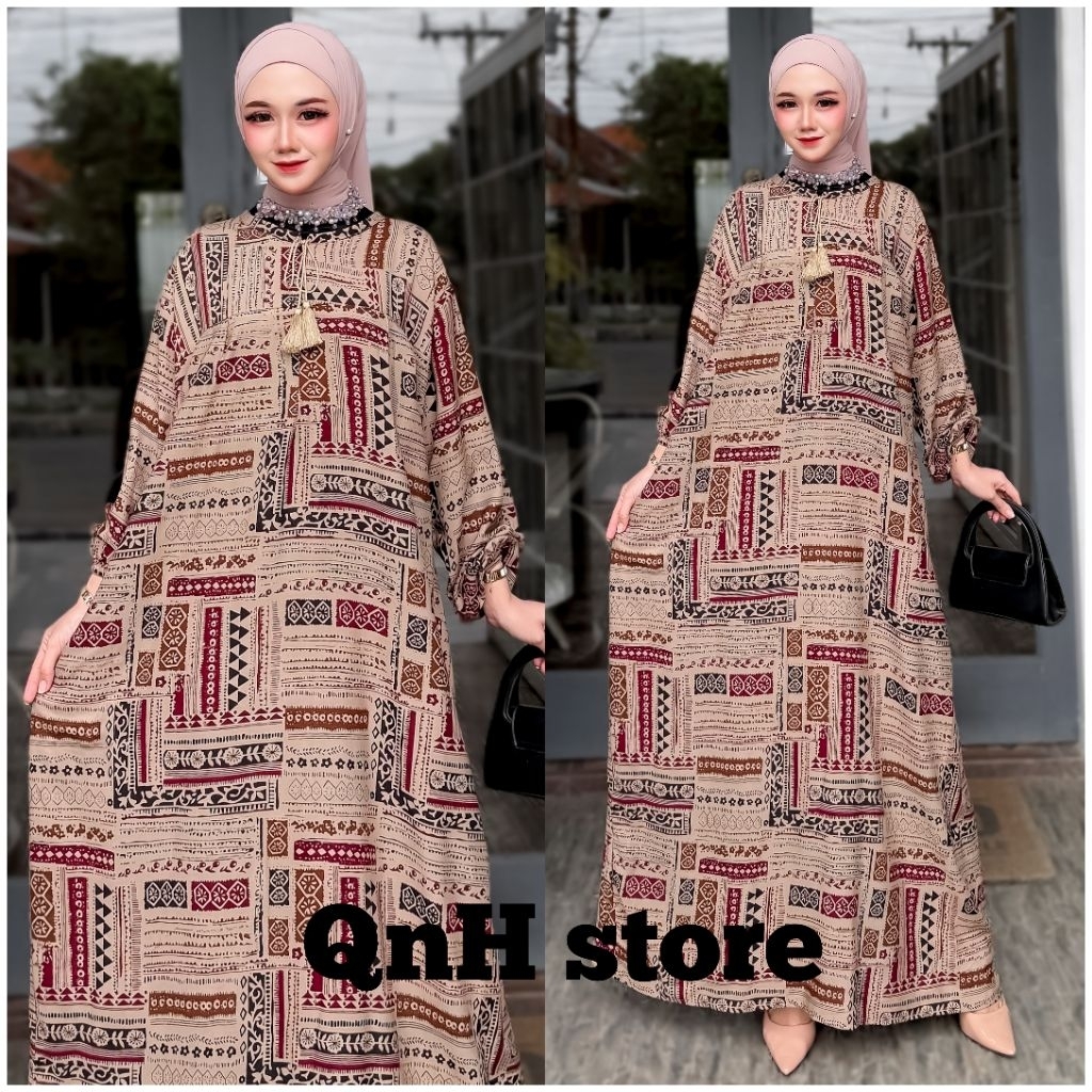GAMIS JUMBO ETNIK MOTIF SONGKET  KAIN RAYON PREMIUM TEBAL ADEM BUSUI FRENDLY