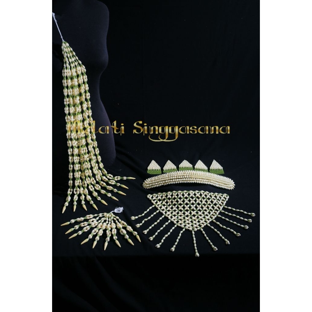 Set Ronce Melati Pengantin Sunda model Bawang Sebungkul Imitasi Mirip Asli.