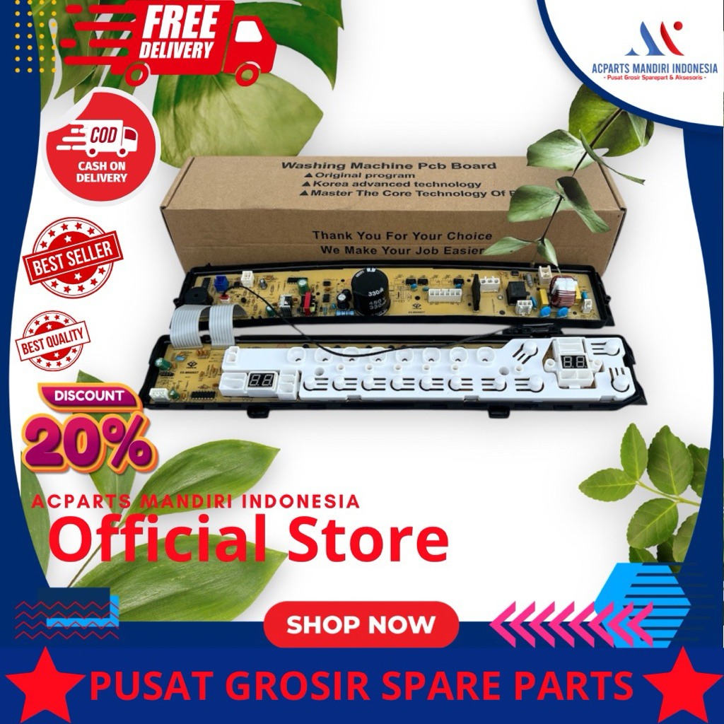 SHARP 9.5kg ES-M9500XT ( J-TECH inverter ), Modul pcb mesin cuci sharp Top Loading