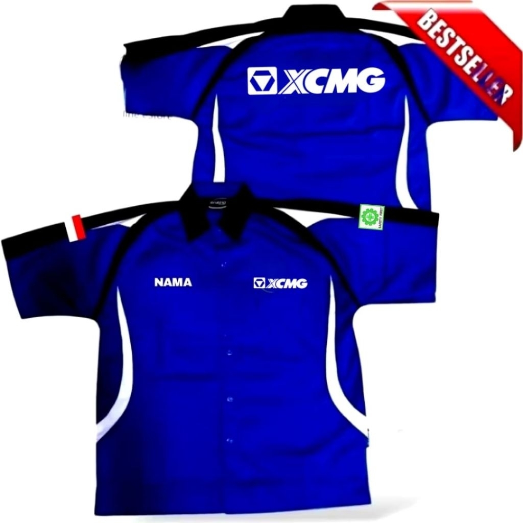 Terbaru kemeja XCMG baju XCMG seragam XCMG pdh XCMG baju kerja XCMG seragam kerja XCMG full bordir..