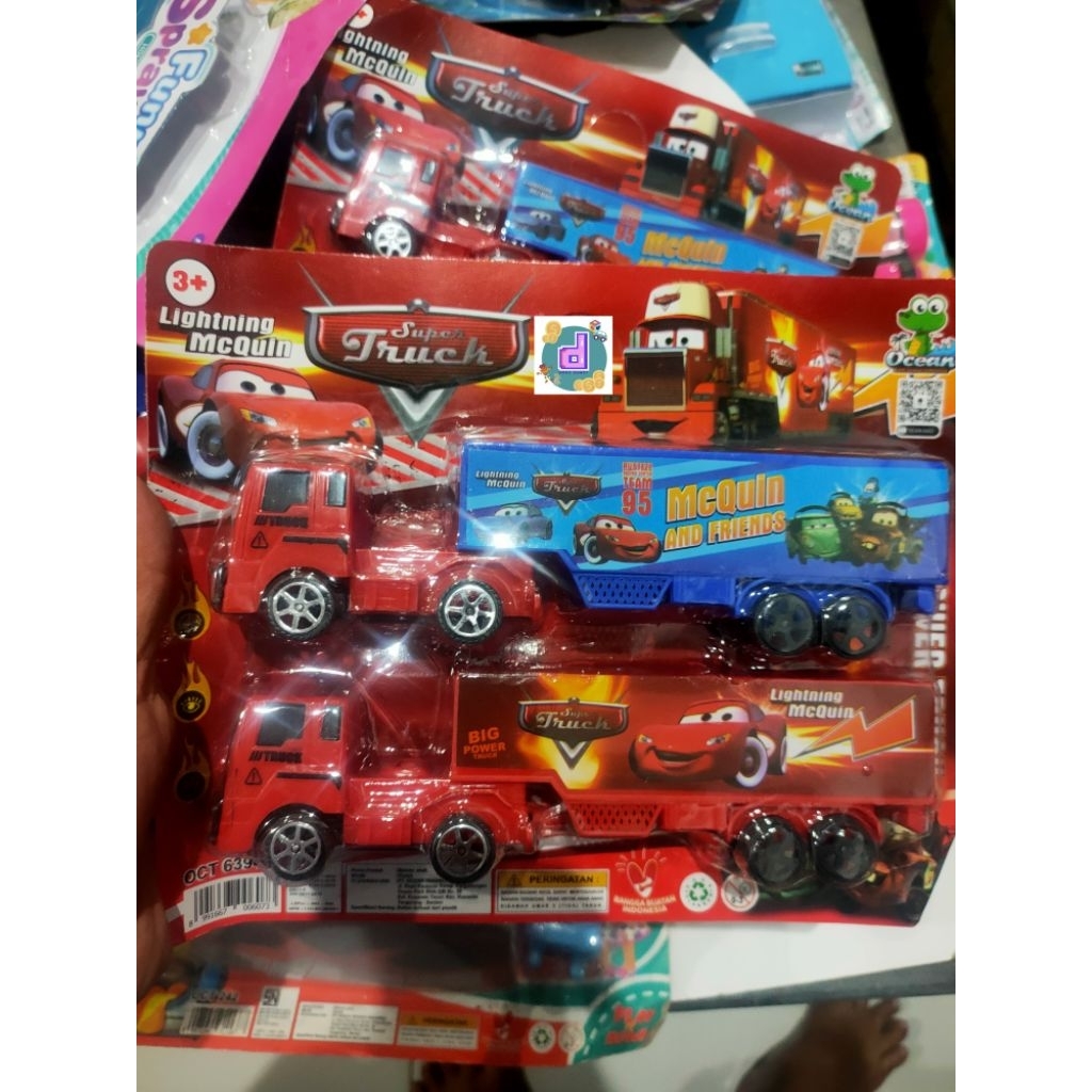 Mainan Anak Truk Kontainer/ Mainan Mobil Box / Mainan Truk / Mainan Cars Mc Queen/ Mainan Cars McQue