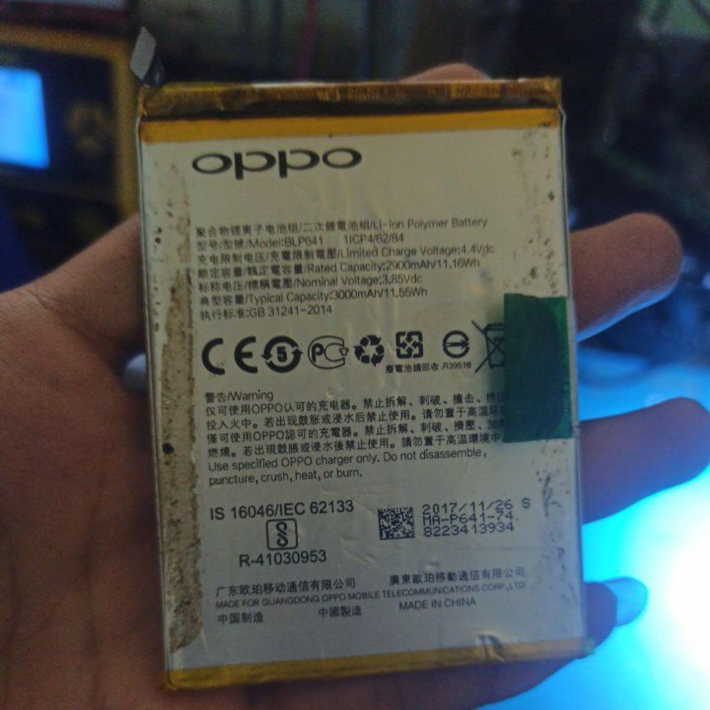 Baterai Oppo A71 Original Cabutan