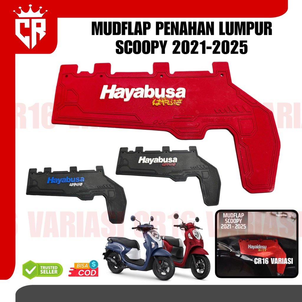 PROMO MUDFLAP SCOOPY GENIO BEAT NEW DELUXE 2021-2025 PENAHAN LUMPUR HONDA SCOOPY BEAT GENIO PREMIUM 