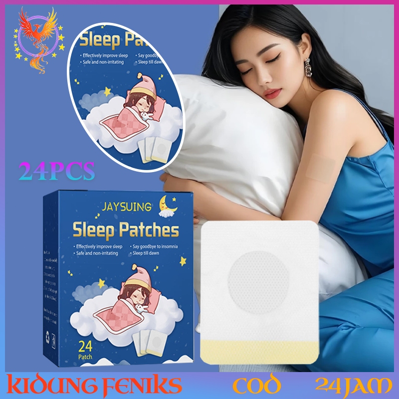24pcs Plaster Perawatan Lembut Herbal Tidur Nyenyak Insomnia Mimpi Berlebihan Kualitas Tidur Buruk