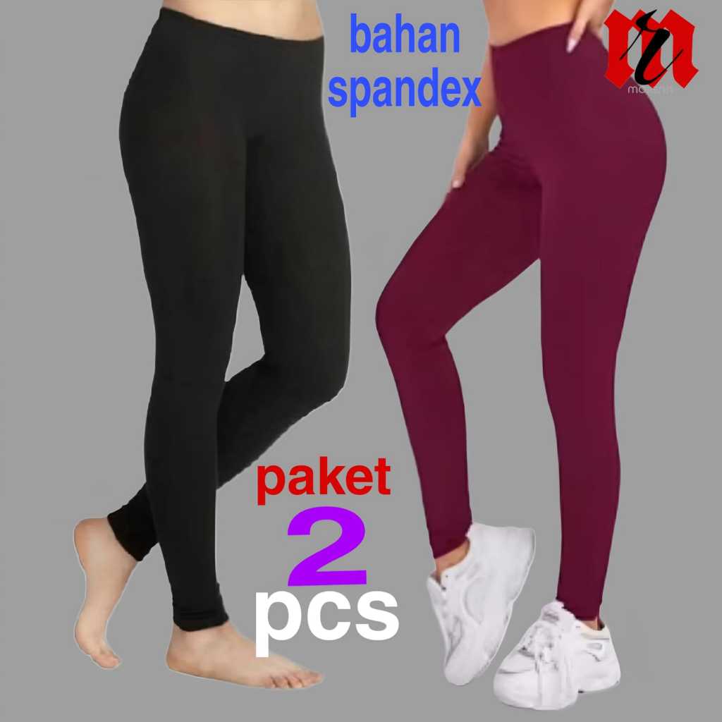 #LEGGING 1 PAKET 2 PCS L-XL#LEGGINGS PANJANG /CELANA SANTAI/CELANA OLAHRAGA/CELANA JOGGING#DALAMAN W