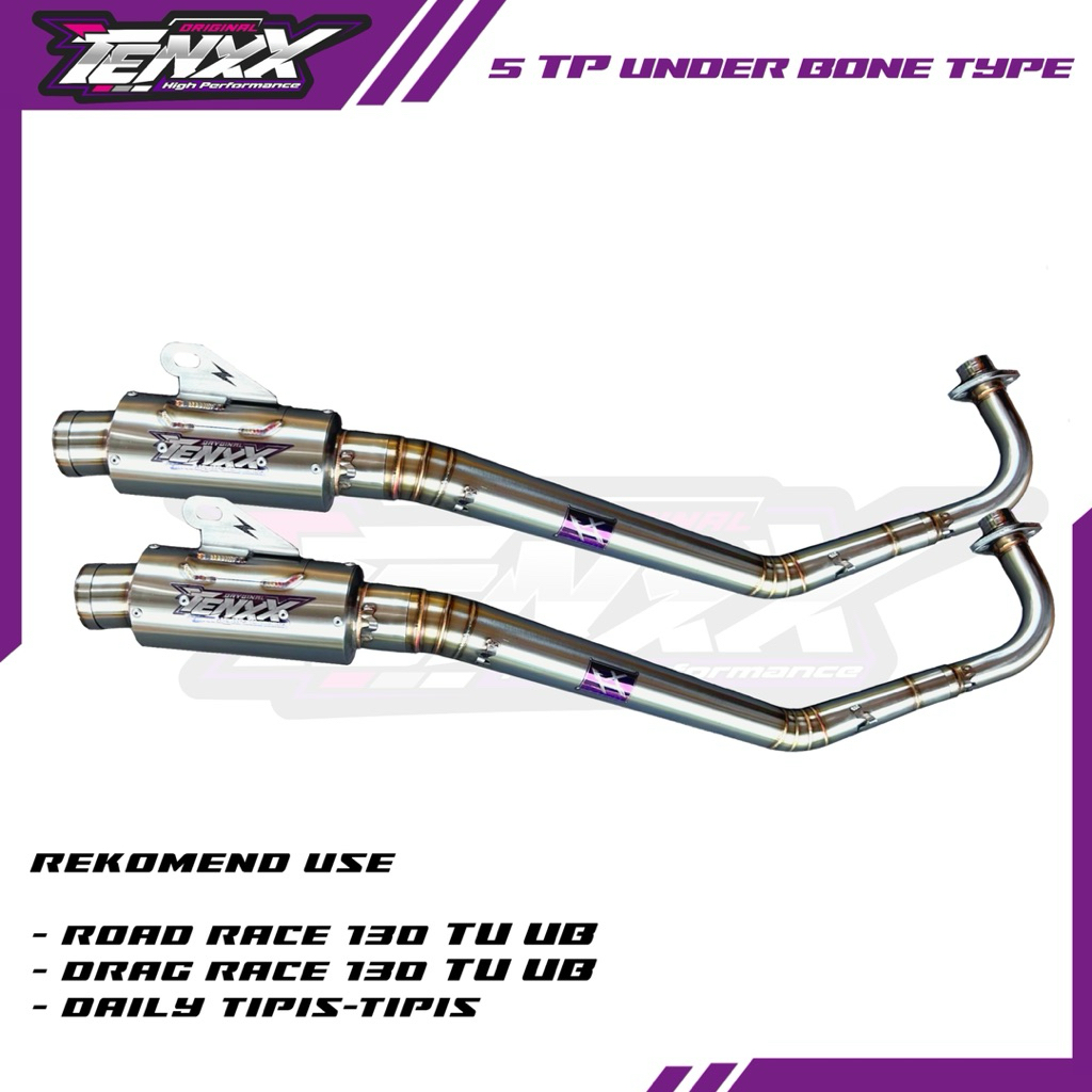 Knalpot Jupiter 5tp Jupiter Z Bebek 130cc Type Road Race Tenxx_Racing