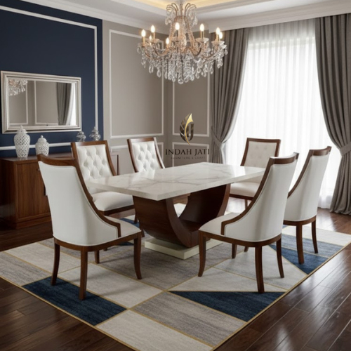 Set meja makan marmer modern meja makan marmer persegi panjang set meja makan mewah marmer meja maka