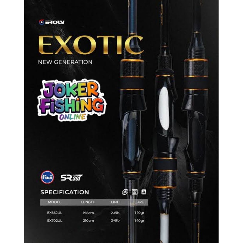 JORAN UL IROLY EXOTIC 26 SR (180/198/210CM)(2-6LB) - CARBON SOLID FUJI 2026