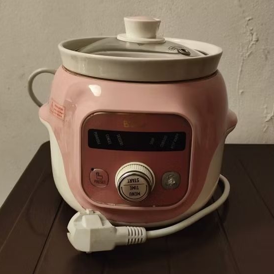 PRELOVED - BEAR SLOW COOKER 1L Pink DDG-D10B1