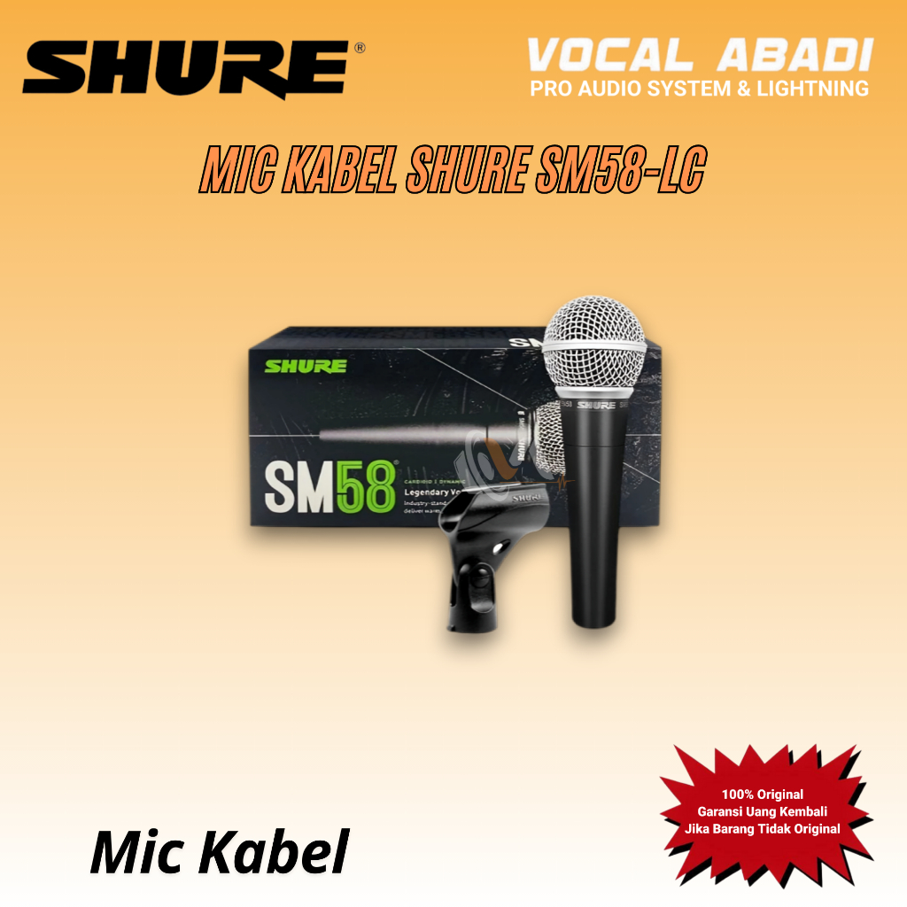 MIC KABEL SHURE SM58-LC