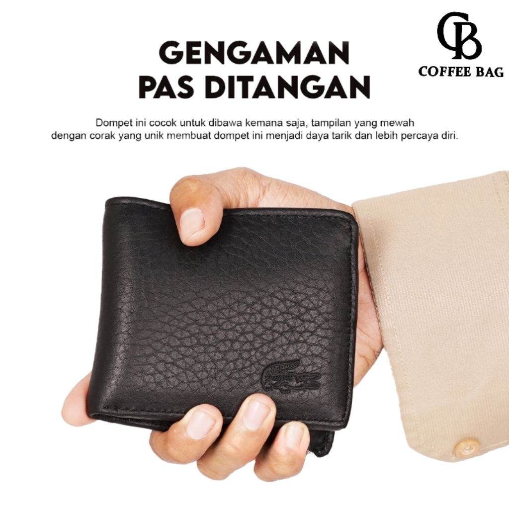 [CB] KULIT ASLI  Dompet Lipat Pria Kulit Original - Dompet Kartu Dan Uang Slim Minimalis-L-001